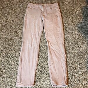 Madewell High Riser Skinny Crop Jeans Mauve Pink Casual Denim Size 29‎